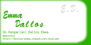 emma dallos business card